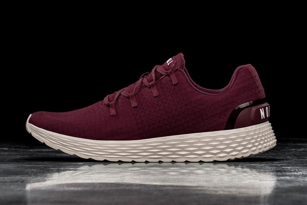 Chaussure Running NOBULL Femme Bordeaux - Chaussures NOBULL Cabernet Ripstop,France (9052-AYUSJ)